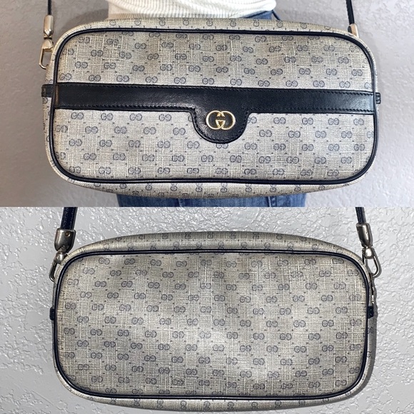•RARE• Vintage Gucci Monogram Convertible Crossbody Bag / Pouch Clutch - Picture 9 of 16